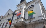 Belgická zástava na žilinskej radnici